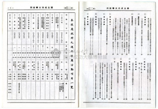 國立成功大學慶祝卅九周年校慶特刊藏品圖，第3張