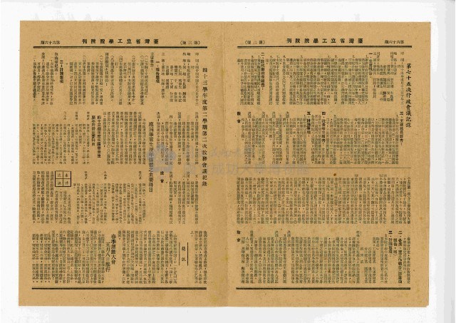 《臺灣省立工學院院刊》第66期藏品圖，第1張