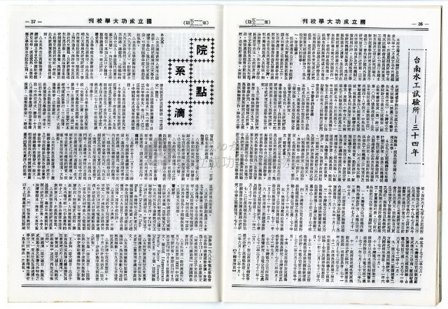 國立成功大學慶祝卅九周年校慶特刊藏品圖，第21張