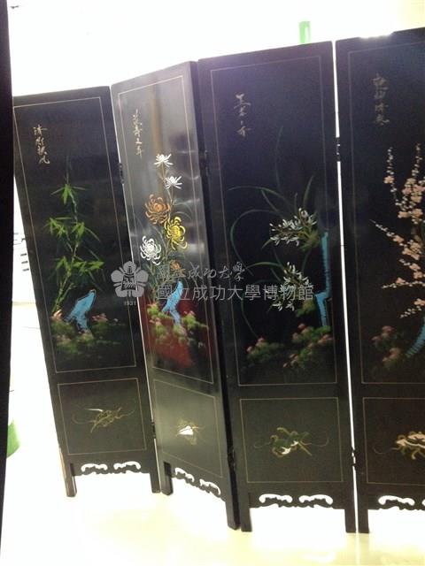 四君子玉石蒔繪四頁屏風藏品圖，第2張