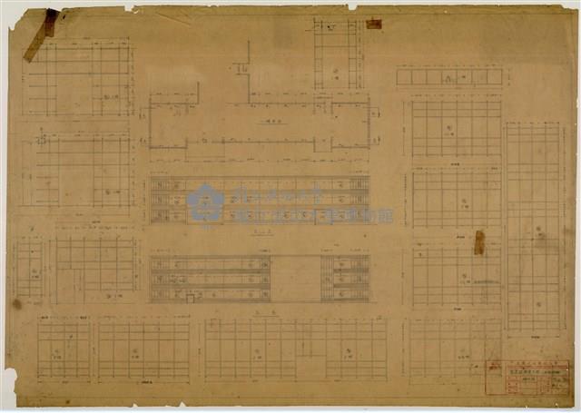 《臺灣省立成功大學圖書館新建工程設計圖》圖組─〈鋁窗詳細〉藏品圖，第1張