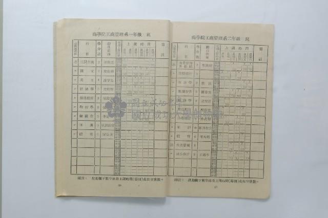 民國45年第一學期臺灣省立工學院科目時間表藏品圖，第23張