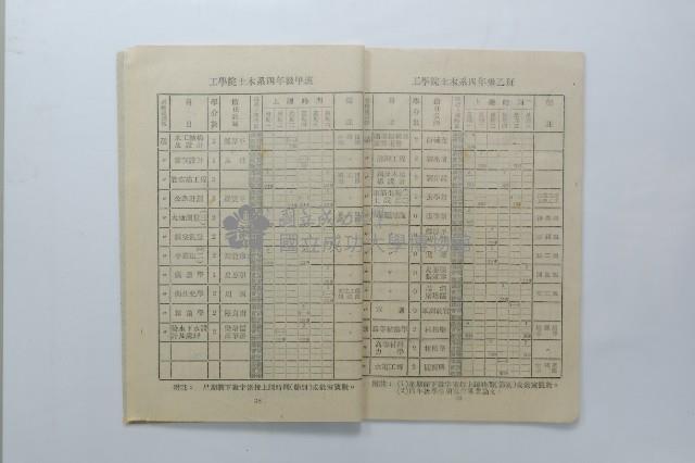 民國45年第一學期臺灣省立工學院科目時間表藏品圖，第18張