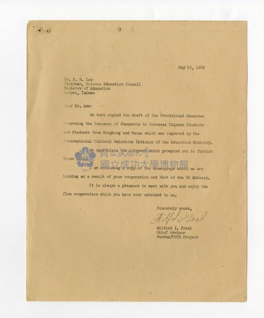 關於發送臨時海外護照的英文信件藏品圖，第7張