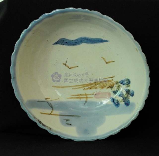 彩繪風景印花大湯碗藏品圖，第1張