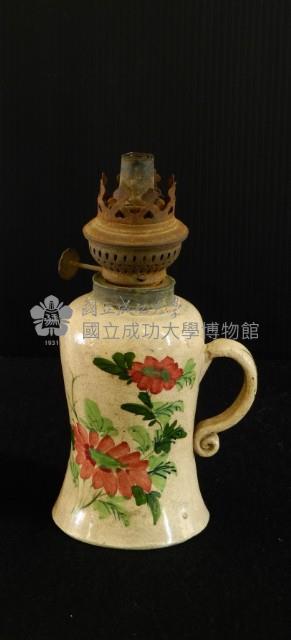彩瓷煤油桌燈藏品圖，第1張