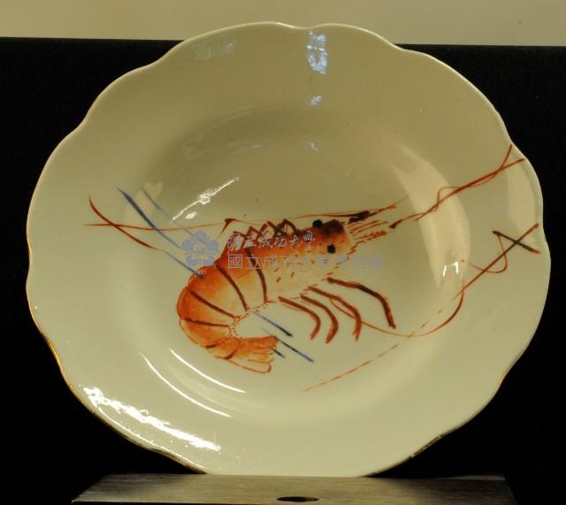 彩繪大蝦大盤藏品圖，第1張