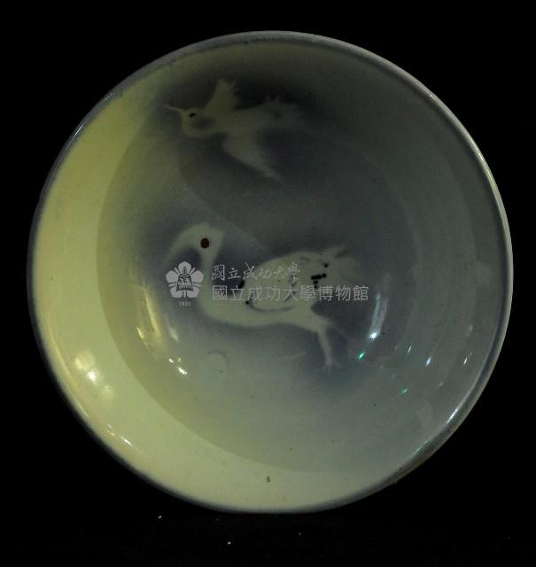 噴釉雙鶴大湯碗藏品圖，第1張