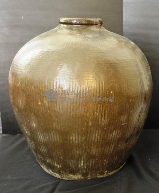 褐釉拍紋圓鼓大甕藏品圖，第1張