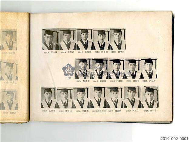 Taiwan Provincial College of Engineering Graduation Yearbook Collection Image, Figure 8, Total 33 Figures