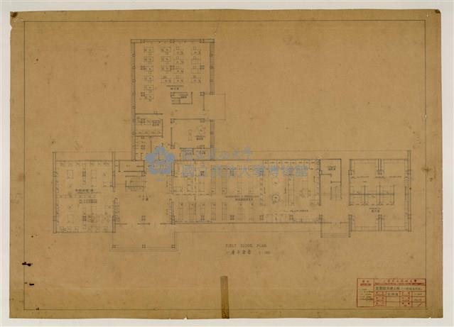 《臺灣省立成功大學圖書館新建工程設計圖》圖組藏品圖，第35張