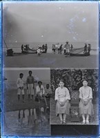 河岸捕魚照與婦女坐姿肖像藏品圖，第1張