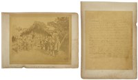 正面：水番（邵族）居住在日月潭岸上、背面：平埔族的新港文書藏品圖，第1張