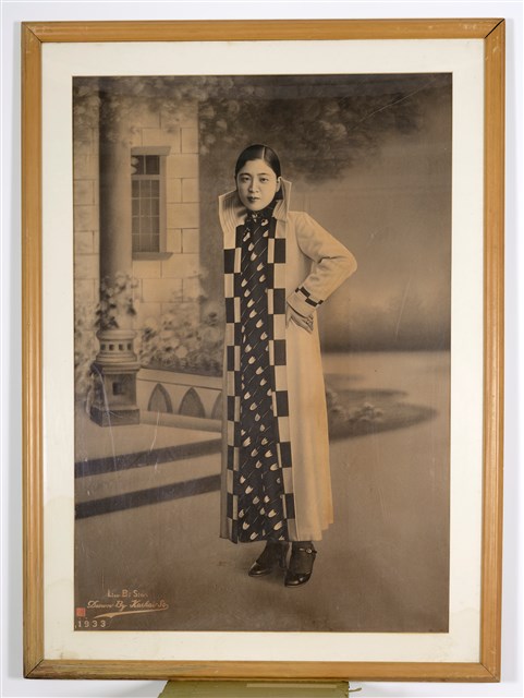 Portrait of Woman in Charcoal from a Photo Studio