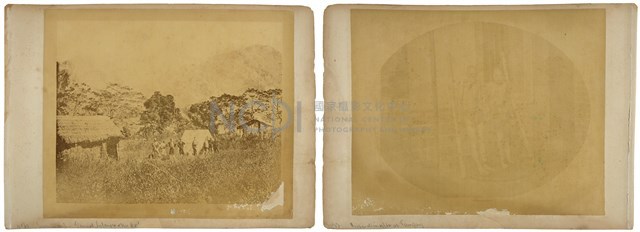 正面：李仙得與陶德探訪淡水附近的茶園或苗栗北部、背面：於淡水製造茶葉藏品圖，第1張