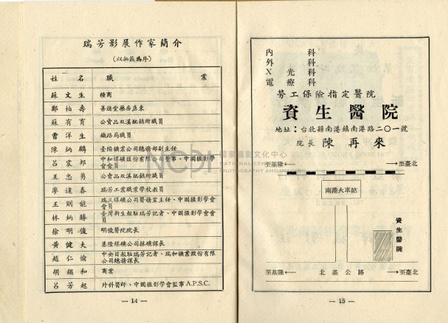 鄧南光攝影歷史資料(第一冊)頁69：第四屆瑞芳影展目錄藏品圖，第8張