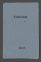 手繪月曆小冊子1952藏品圖，第1張