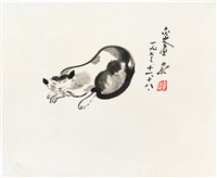 劉辰旦創作之《懶貓》藏品圖，第1張