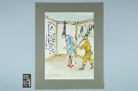 歐陽劍華之入獄者受難畫作「長辮結樑棍打」藏品圖，第1張