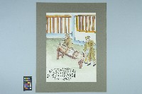 歐陽劍華之入獄者受難畫作「坐老虎凳、灌辣椒水」藏品圖，第1張