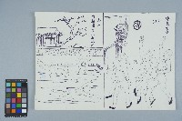 歐陽劍華之入獄者畫作「打球、板凳上課」藏品圖，第1張