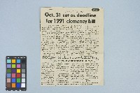 《China Post》 剪報資料「Oct. 31 set as deadline for 1991 clemency bill」（1990年11月6日）（英）藏品圖，第1張