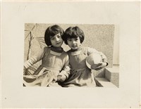 劉美蜺與劉美虹四歲半合照（1956年）藏品圖，第1張