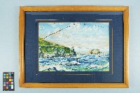 王嵩岳畫作《綠島三峰岩》藏品圖，第1張