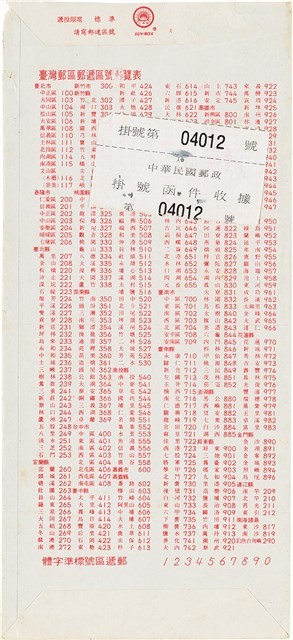 林廷懷寄給胡李碧珠之書信（信封）（1998年8月2日）藏品圖，第2張