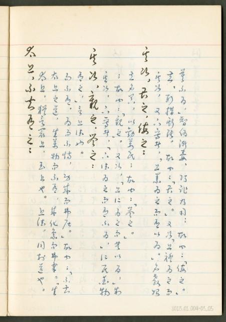 《老子章句新編纂Ⅲ》手抄本藏品圖，第6張