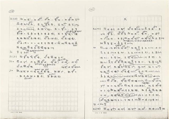 《實用台語小字典》手稿（1991年4月）藏品圖，第68張