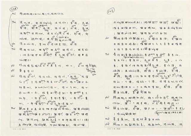 《實用台語小字典》手稿（1991年4月）藏品圖，第179張