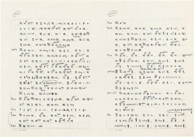《實用台語小字典》手稿（1991年4月）藏品圖，第169張