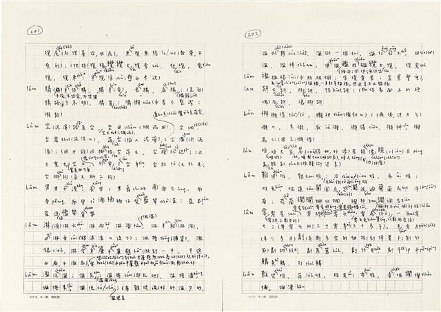 《實用台語小字典》手稿（1991年4月）藏品圖，第109張