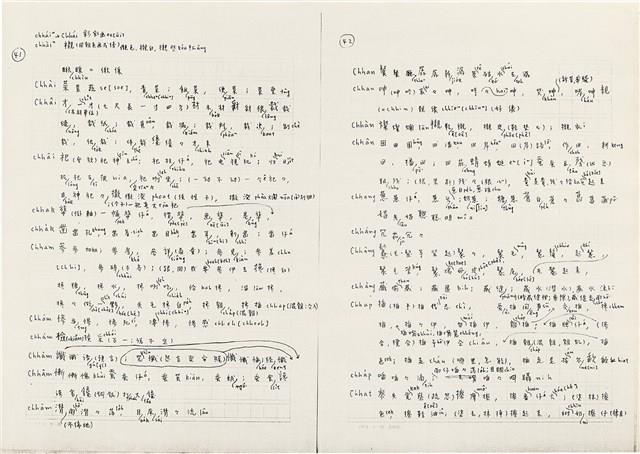 《實用台語小字典》手稿（1991年4月）藏品圖，第29張