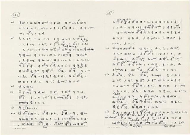 《實用台語小字典》手稿（1991年4月）藏品圖，第137張