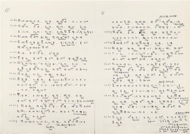 《實用台語小字典》手稿（1991年4月）藏品圖，第17張