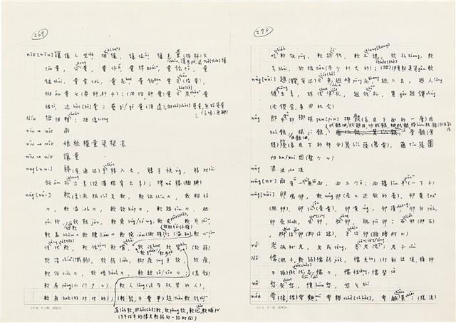 《實用台語小字典》手稿（1991年4月）藏品圖，第143張
