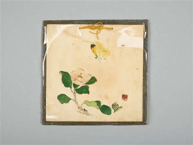 涂炳榔繪製之《花蝶》賀卡藏品圖，第1張
