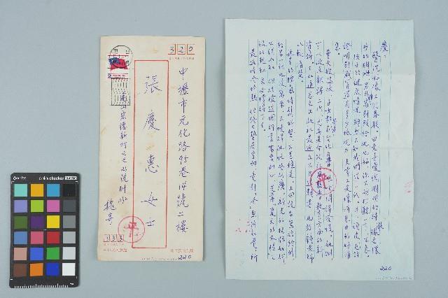 魏廷朝寄給張慶惠的書信（220）（1982年11月17日）藏品圖，第1張