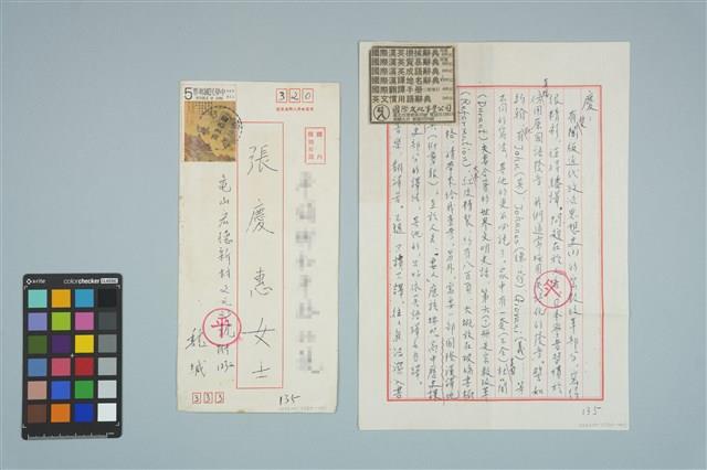 魏廷朝寄給的張慶惠書信（135）（1981年3月22日）藏品圖，第1張