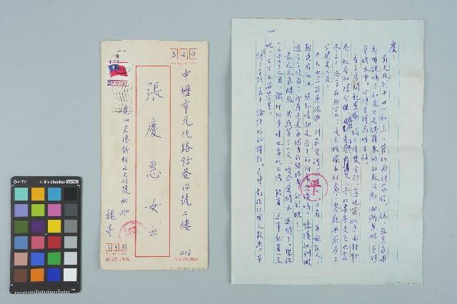 魏廷朝寄給張慶惠的書信（218）（1982年11月7日）藏品圖，第1張