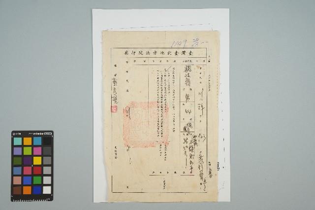 魏廷朝臺北地方法院押票（69年訴字第923號）藏品圖，第1張