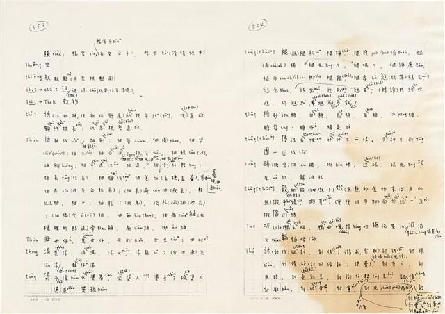 《實用台語小字典》手稿（1991年4月）藏品圖，第260張