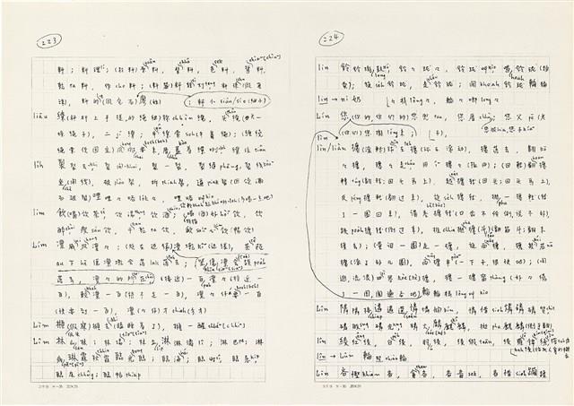《實用台語小字典》手稿（1991年4月）藏品圖，第120張