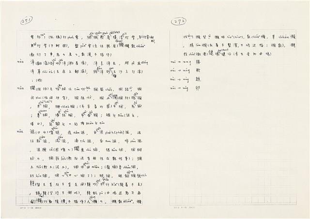 《實用台語小字典》手稿（1991年4月）藏品圖，第144張