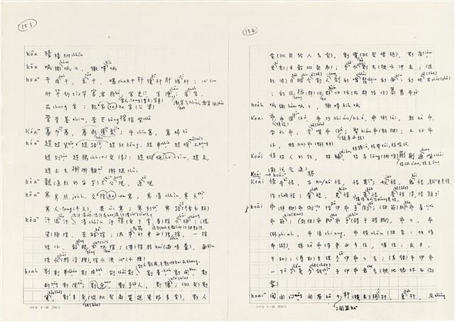 《實用台語小字典》手稿（1991年4月）藏品圖，第85張