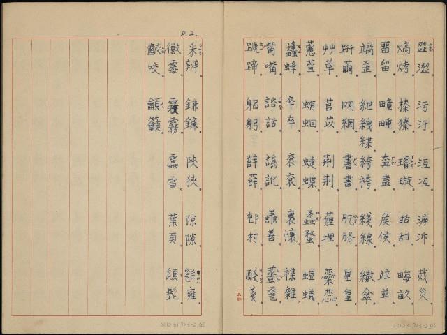 《字彙》手抄本藏品圖，第5張