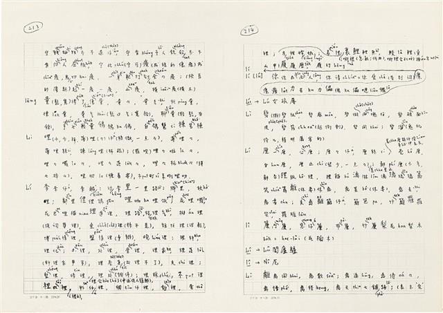 《實用台語小字典》手稿（1991年4月）藏品圖，第115張