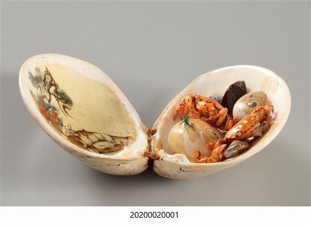 貝殼畫-武松打虎藏品圖，第19張
